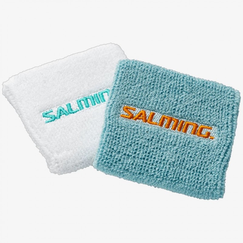 SALMING Wristband Short 2-pack PaleBlue/White