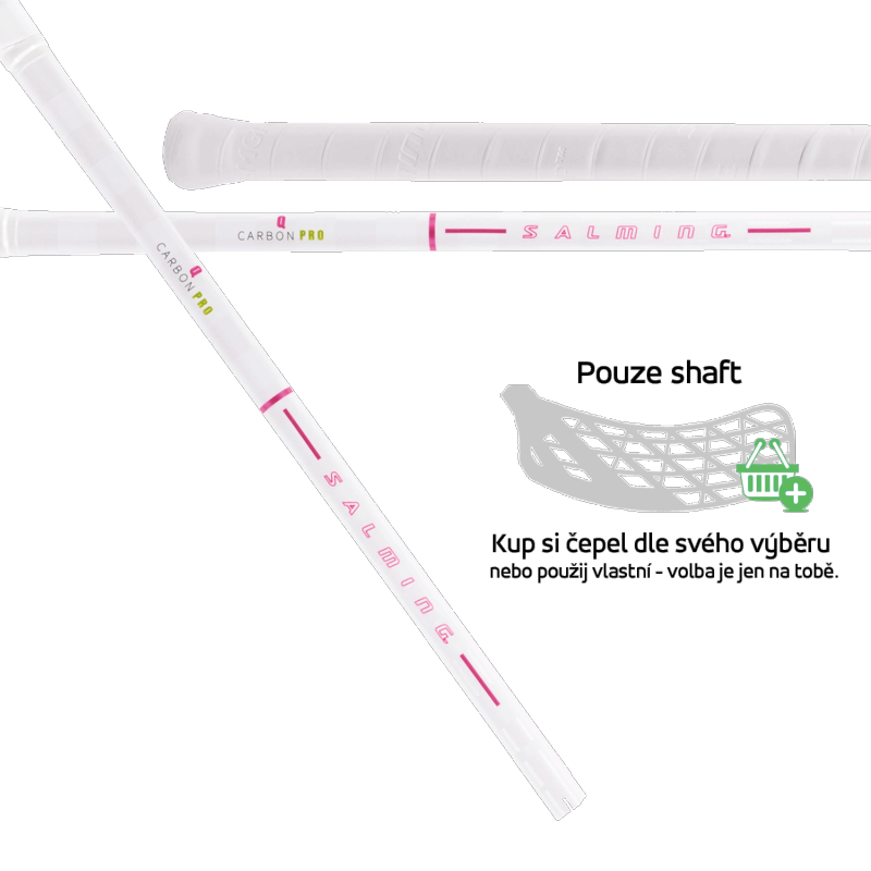 SALMING Q-Series Carbon Pro 29 White/Pink 96 cm Shaft