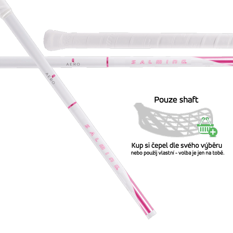 SALMING Q-Series Aero 27 White/Pink 96 cm Shaft