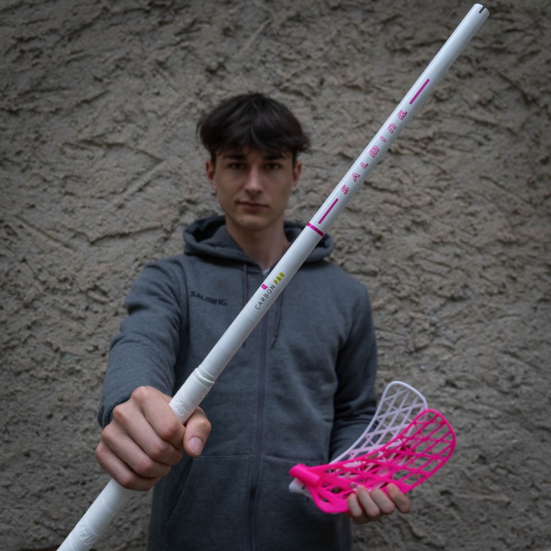 SALMING Q-Series Carbon Pro 29 White/Pink 96 cm Shaft