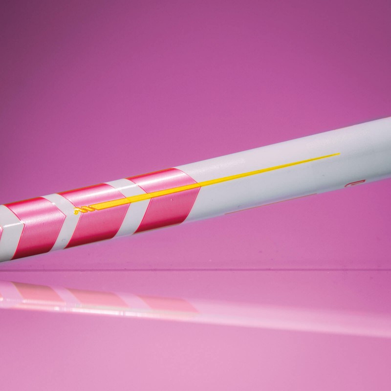 SALMING Q-Series Tipcurve Pro 27 White/Pink 96 cm Shaft Left