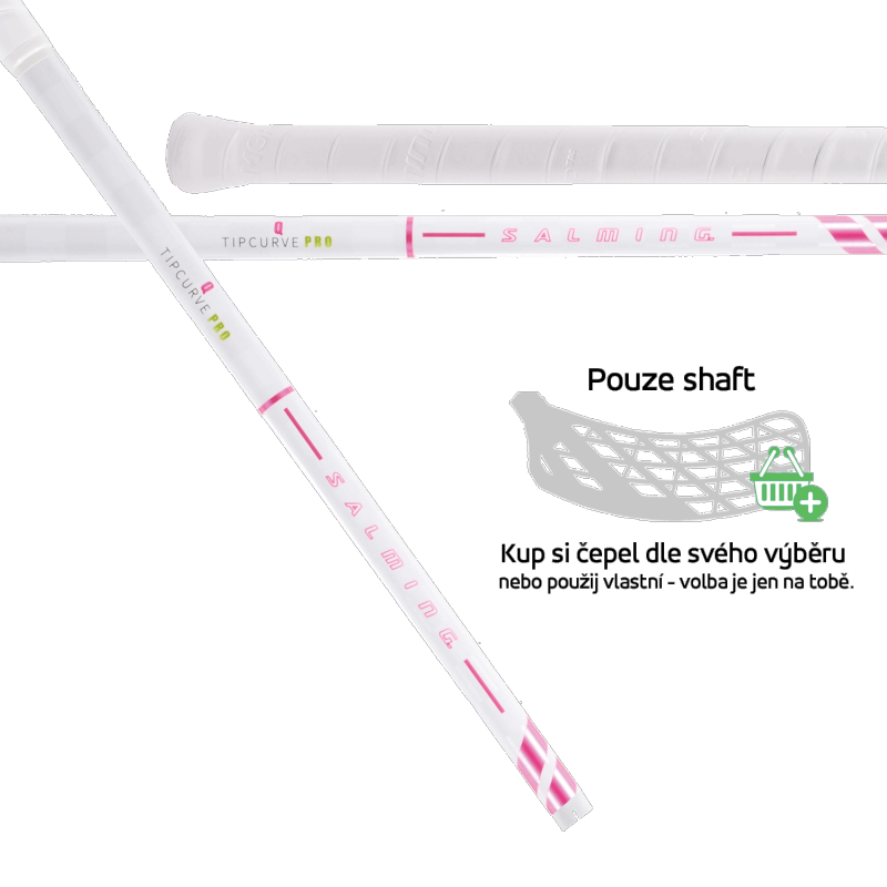 SALMING Q-Series Tipcurve Pro 29 White/Pink 96 cm Shaft Left