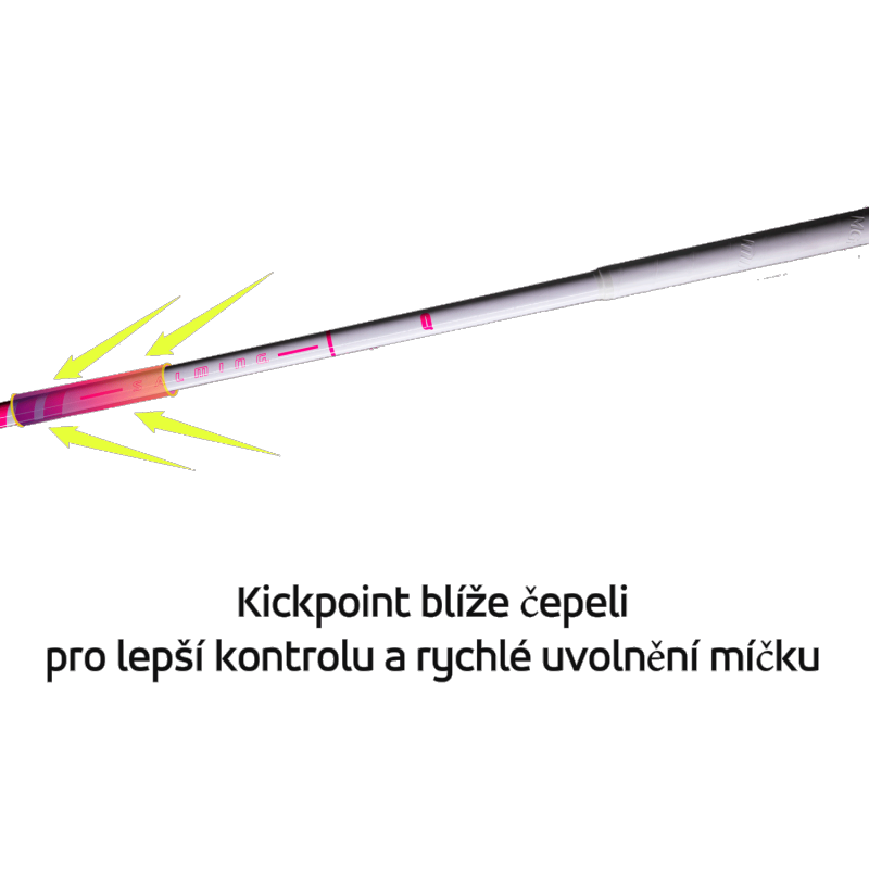 SALMING Q-Series Aero 27 White/Pink 96 cm Shaft