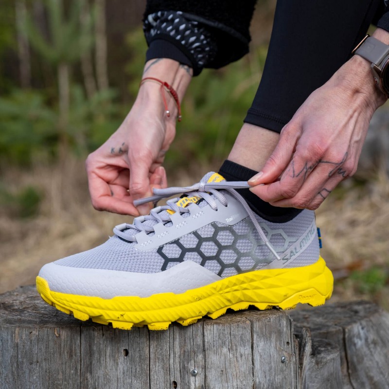 SALMING Recoil Trail Warrior Shoe LavenderGrey/Yellow